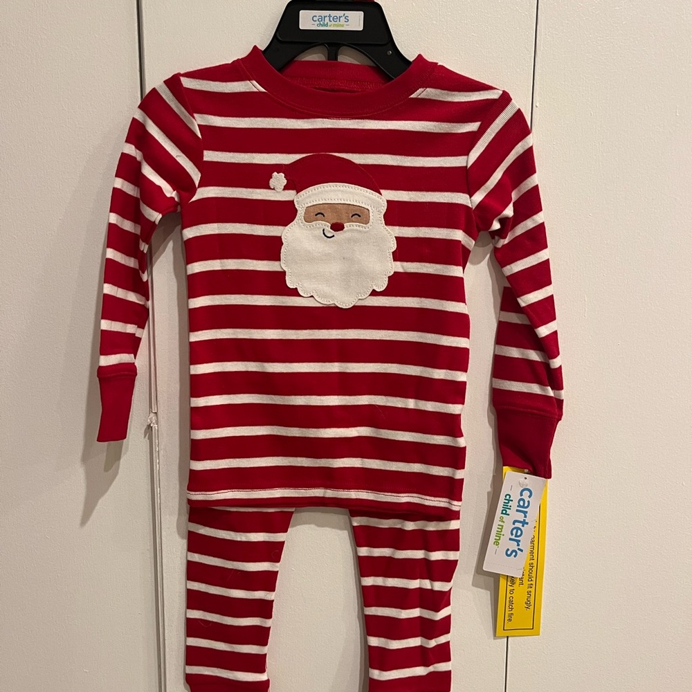 Carter's Festive Red and White Striped Pajama Set